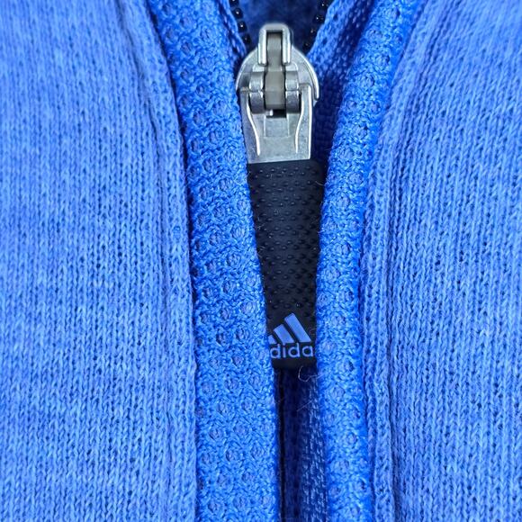 Adidas Primegreen 1/4 Zip Golf Jacket Men's Large Blue Pohl Cat Logo Lightweight - Picture 9 of 10
